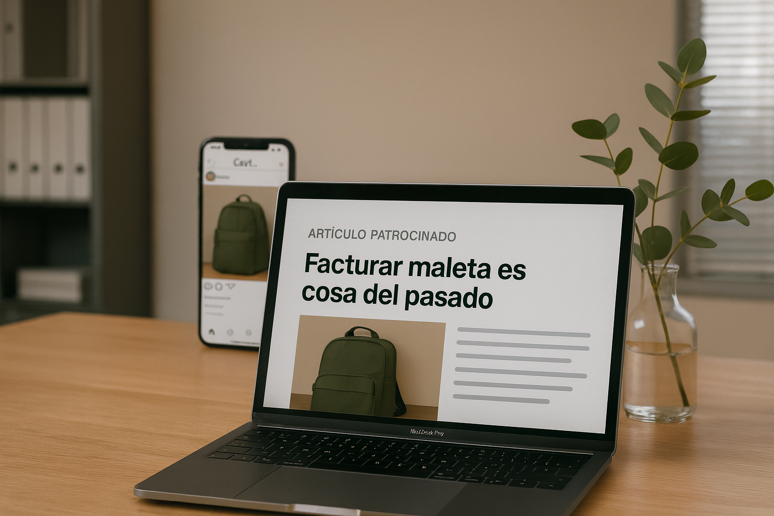 Publicación de artículos en medios propios